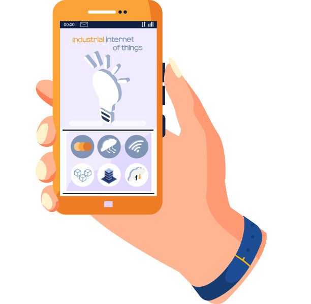 手机屏幕上的工业互联网事物应用图片下载