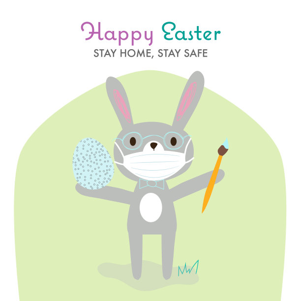 复活节呆在家里激励人心图片下载