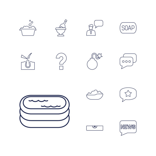 13个泡沫图标图片下载