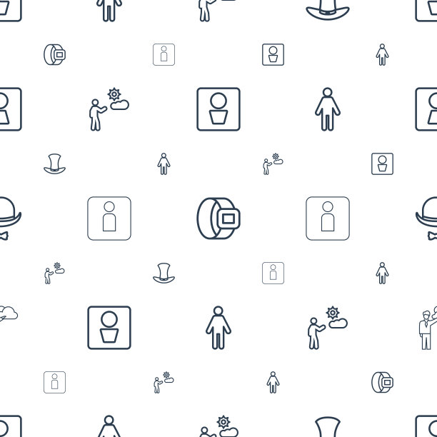 绅士图标图案无缝白色背景图片下载