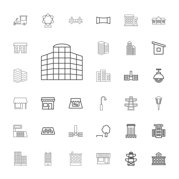 33个城市图标图片下载