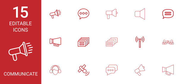 15沟通图标图片下载