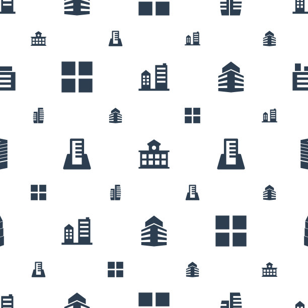 透视图标模式无缝白色图片下载