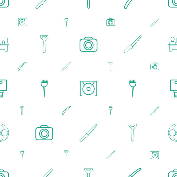 专业图标图案无缝白色图片下载