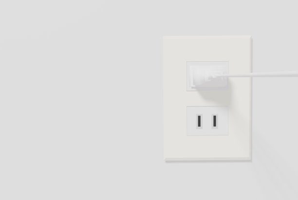 插入插座的电源插头插图图片下载