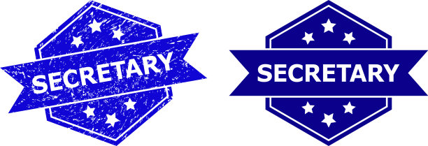 六角秘书印章纹理不洁图片下载