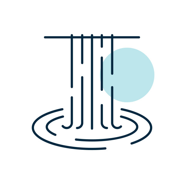 瀑布自然度假图标图片下载