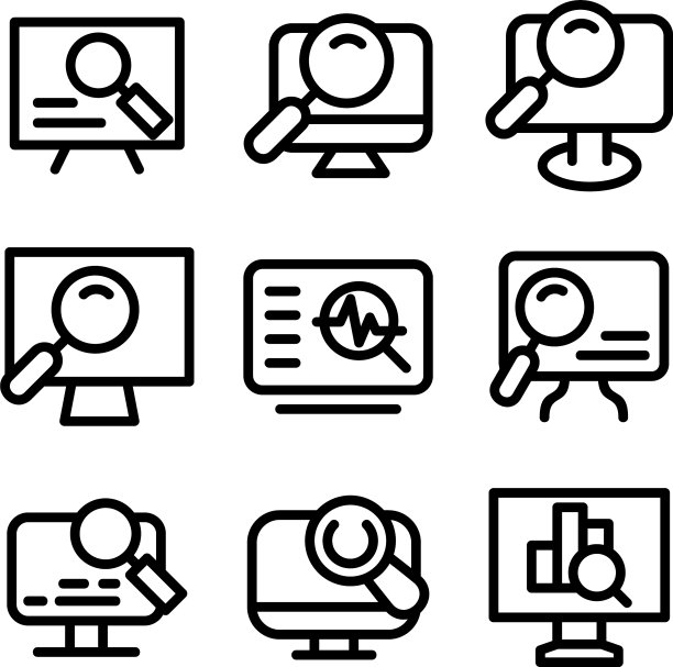 分析孤立的图标或标志符号图片下载