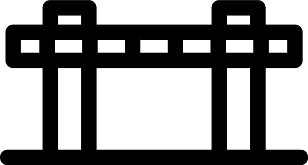 路障图标或标志孤立标志符号图片下载