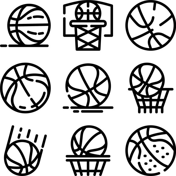 篮球图标或标志孤立标志符号图片下载