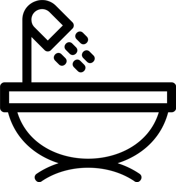 浴缸图标或标志孤立符号符号图片下载