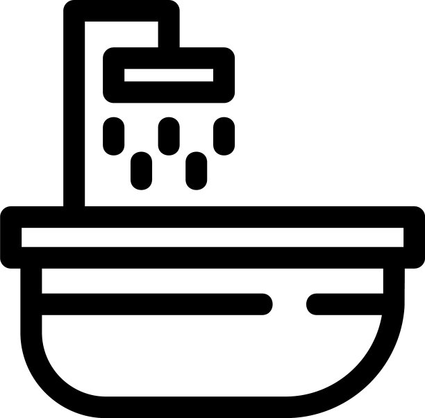 浴缸图标或标志孤立符号符号图片下载