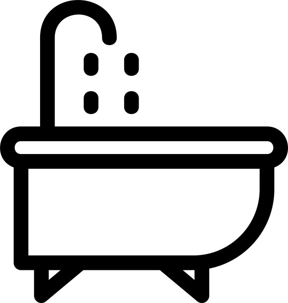 浴缸图标或标志孤立符号符号图片下载