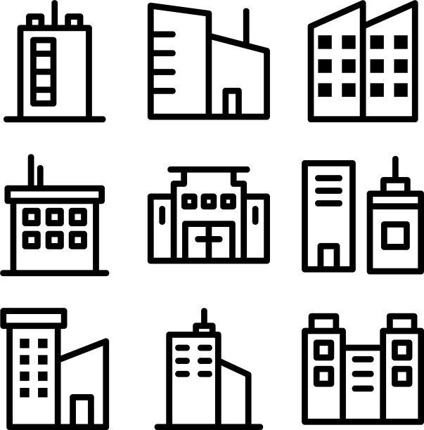 建筑物标志或标志孤立标志符号图片下载