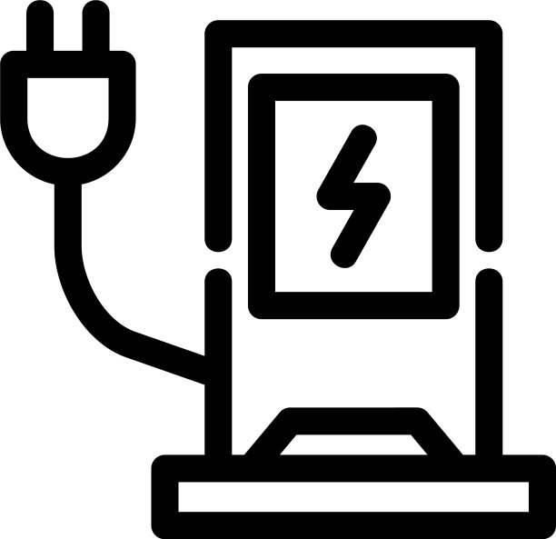 充电站图标或标志孤立标志符号图片下载
