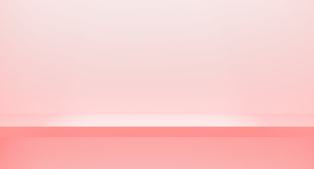 墙面上的粉色商店货架。内部的产品。水平空粉粉货物。空白的最小概念背景。空间的文本。产品展示图片下载