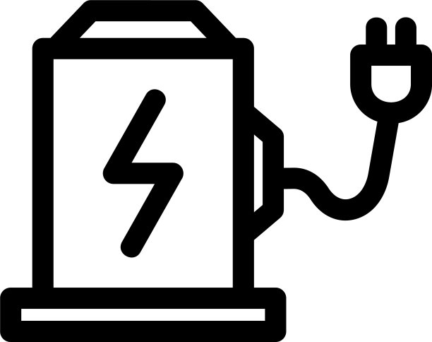 充电站图标或标志孤立标志符号图片下载