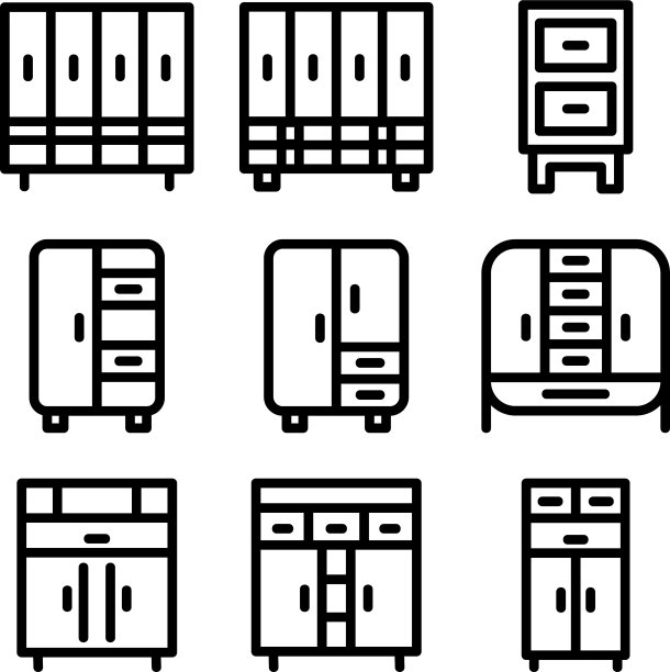 碗柜图标或标志孤立标志符号图片下载