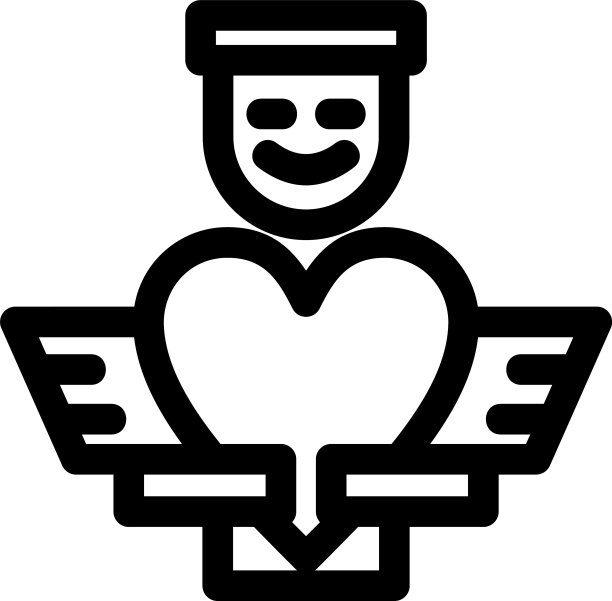 丘比特的图标或标志孤立的标志符号图片下载