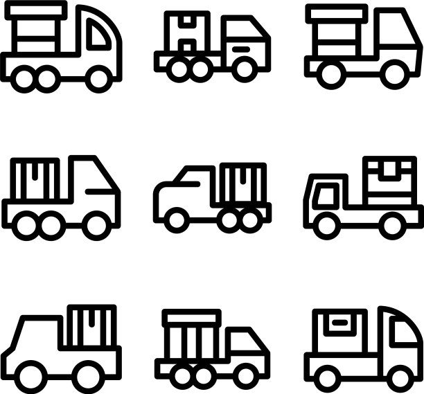 交付图标或标志孤立标志符号图片下载