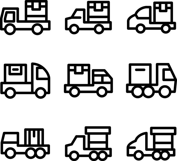 交付图标或标志孤立标志符号图片下载