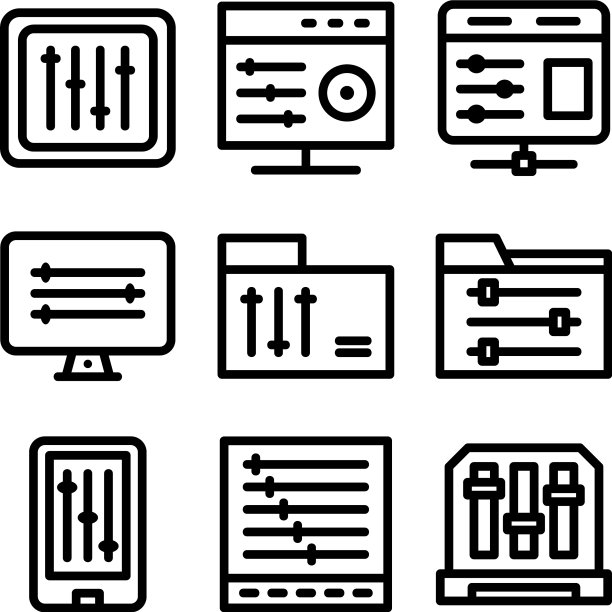 均衡器图标或标志隔离标志符号图片下载