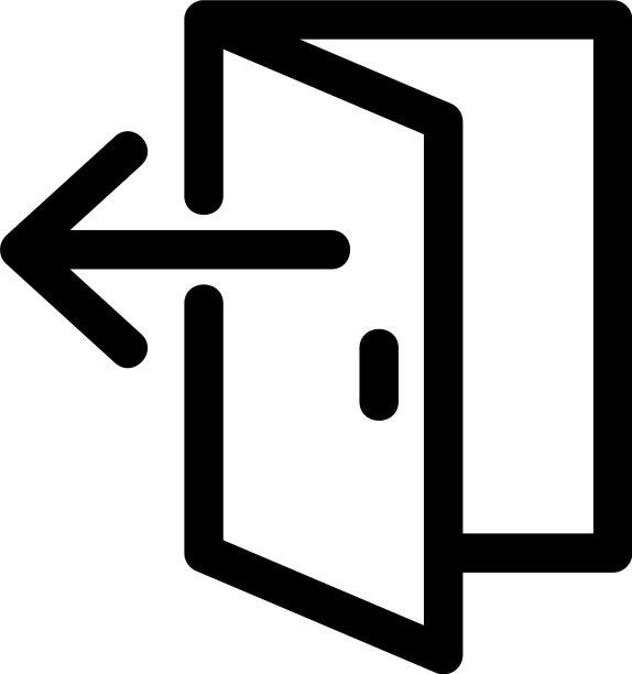 退出图标或标志孤立的标志符号图片下载