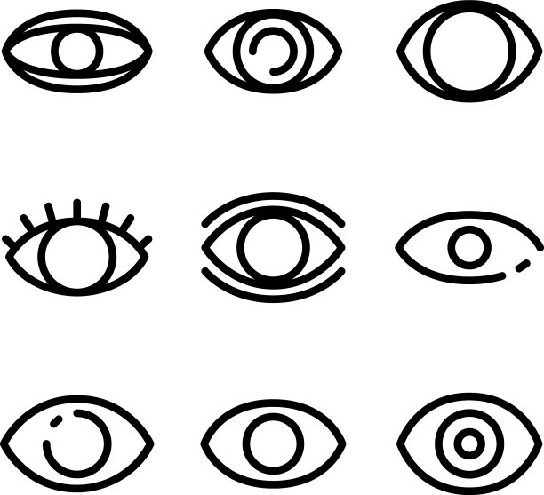 眼睛图标或标志孤立符号符号图片下载