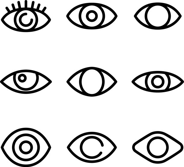 眼睛图标或标志孤立符号符号图片下载