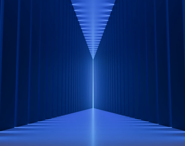 抽象的白色隧道，现代背景。3 d渲染图图片下载