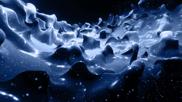 3 d渲染。液体黑色梯度。光滑的漆面作为抽象时尚的背景。在粘性液体中闪烁，表面像水滴一样三维飞溅。单色图片下载