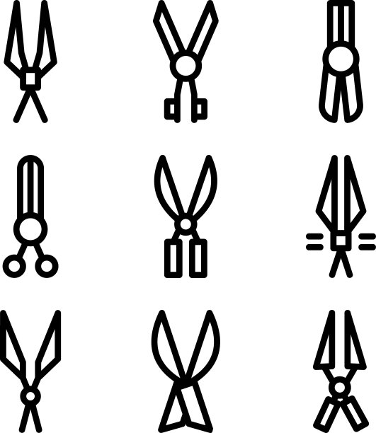 剪子图标或标志孤立符号符号图片下载