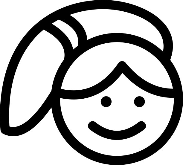 女孩图标或标志孤立标志符号图片下载
