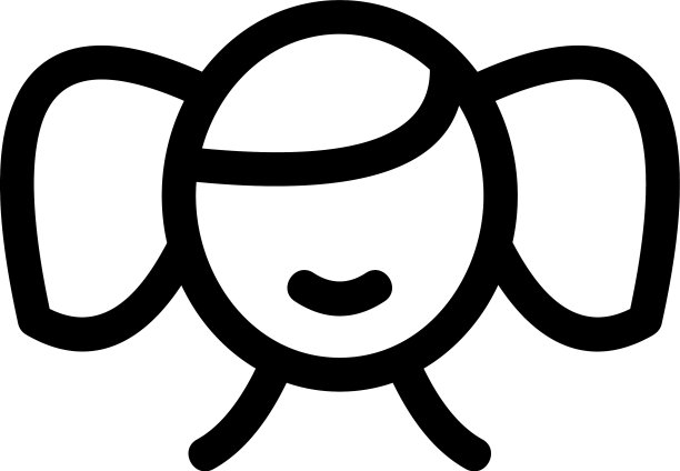 女孩图标或标志孤立标志符号图片下载