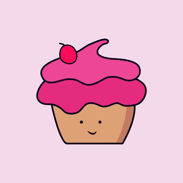 美味的蛋糕图标。图片下载