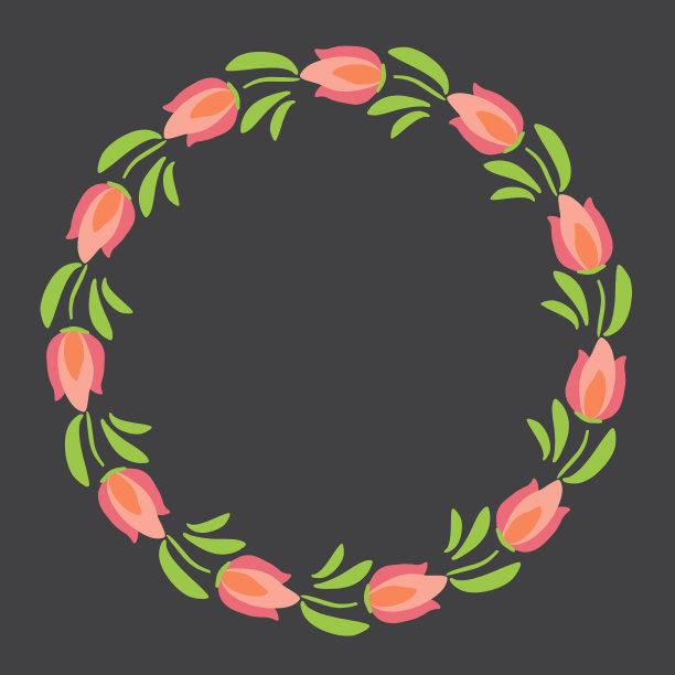 花圆框图片下载