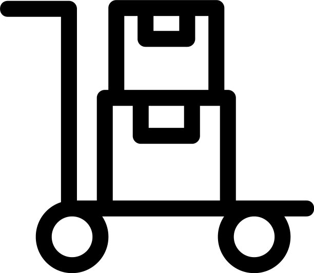 行李车图标或标志孤立标志符号图片下载