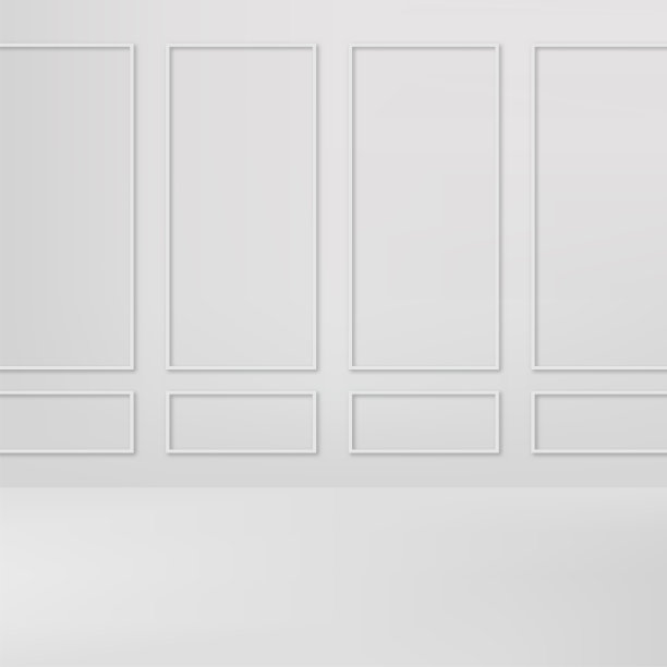 抽象的白色梯度背景。空的工作室。向量图片下载