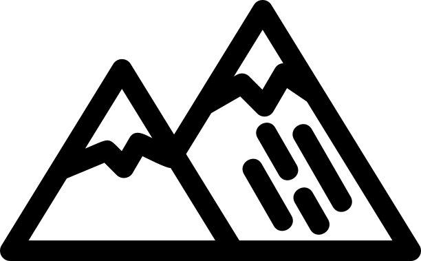 山标志或标志孤立标志符号图片下载