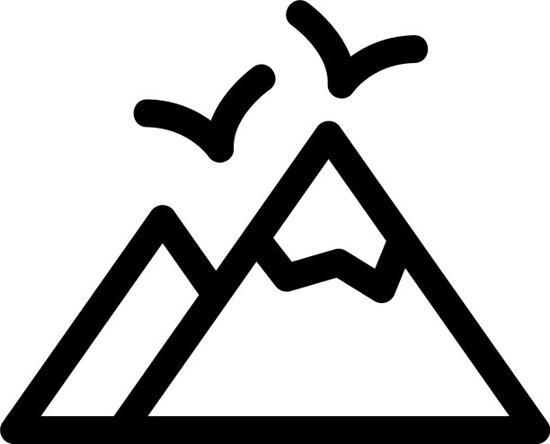 山标志或标志孤立标志符号图片下载