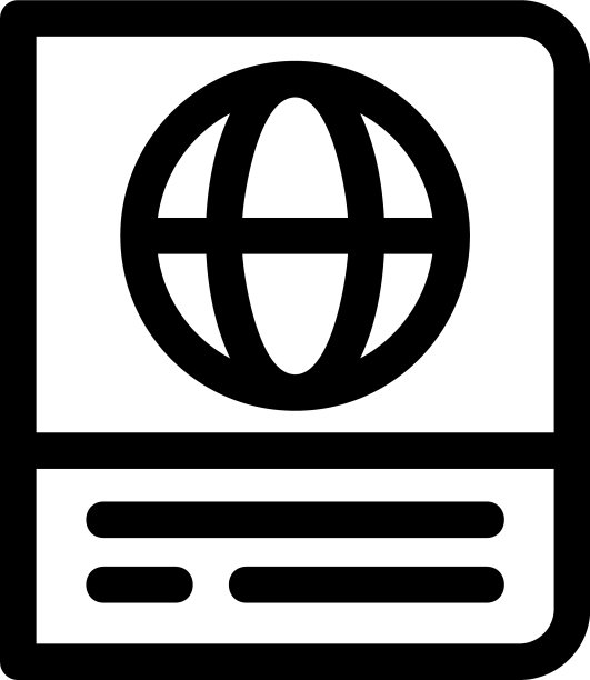 护照图标或标志孤立标志符号图片下载