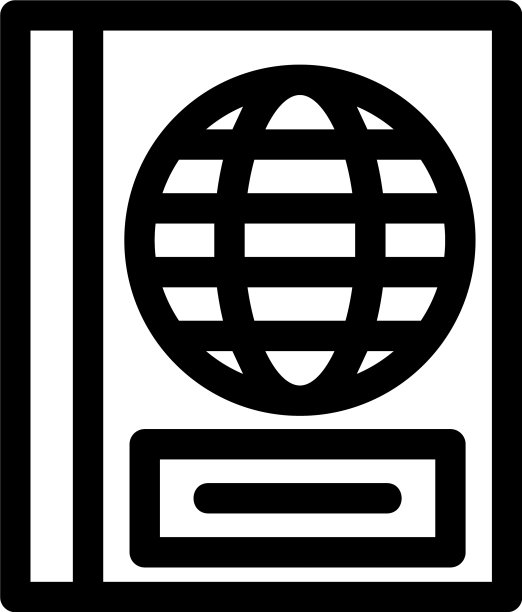 护照图标或标志孤立标志符号图片下载
