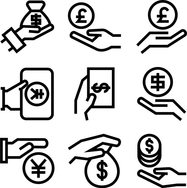 支付图标或标志孤立标志符号图片下载