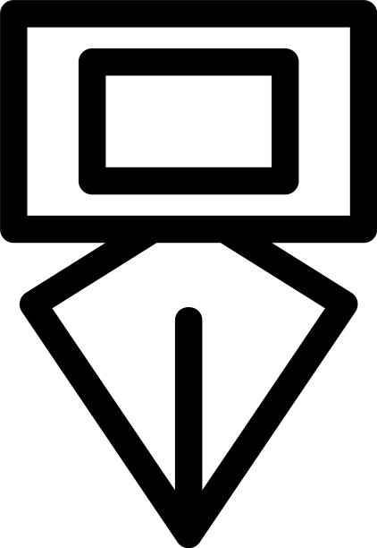钢笔图标或logo独立标志符号图片下载