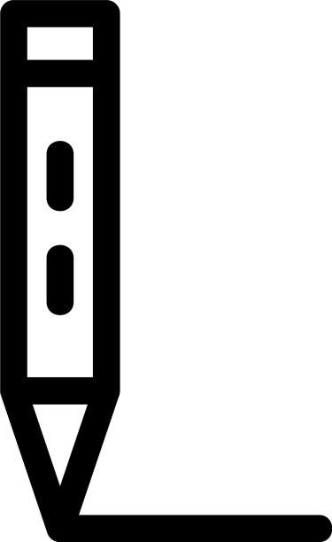 铅笔图标或标志孤立的标志符号图片下载