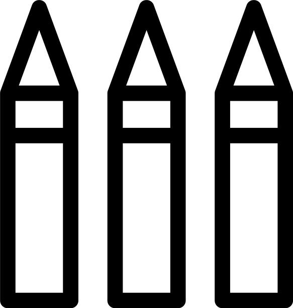 铅笔图标或标志孤立的标志符号图片下载