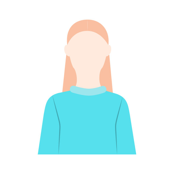 欧洲女孩图标平面设计图片下载