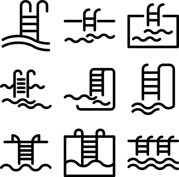 池图标或标志孤立标志符号图片下载