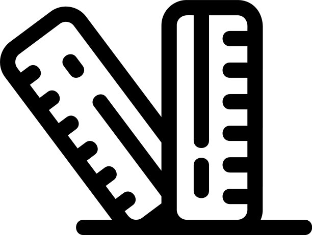 标尺图标或标志孤立符号符号图片下载