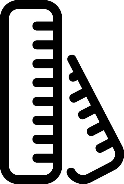 标尺图标或标志孤立符号符号图片下载